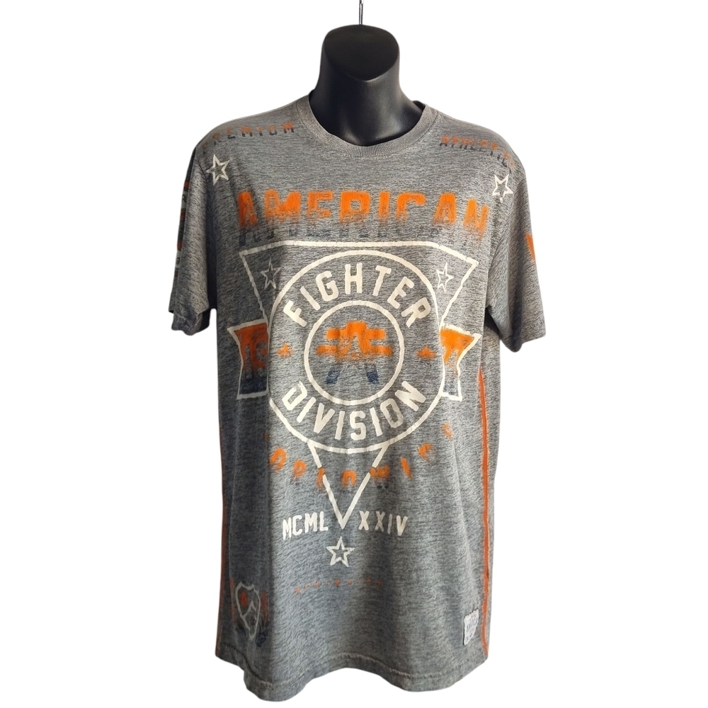 American Fighter Men's Gray Shortsleeve Crewneck T-shirt Size Small